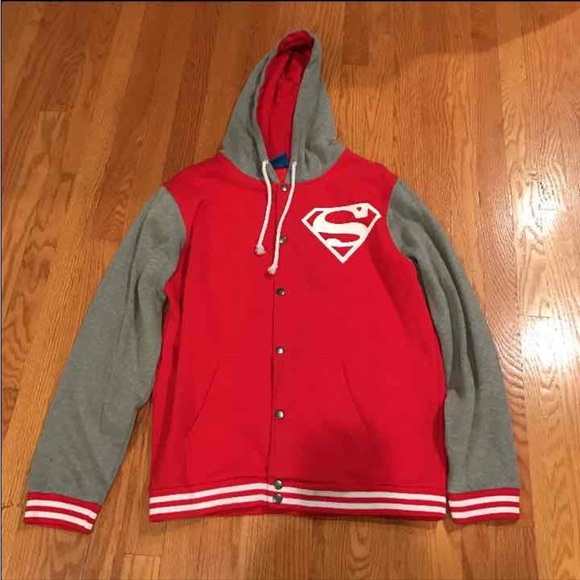 DC Comics Other - DC Comics Superman Hoodie Jacket Size L Like New